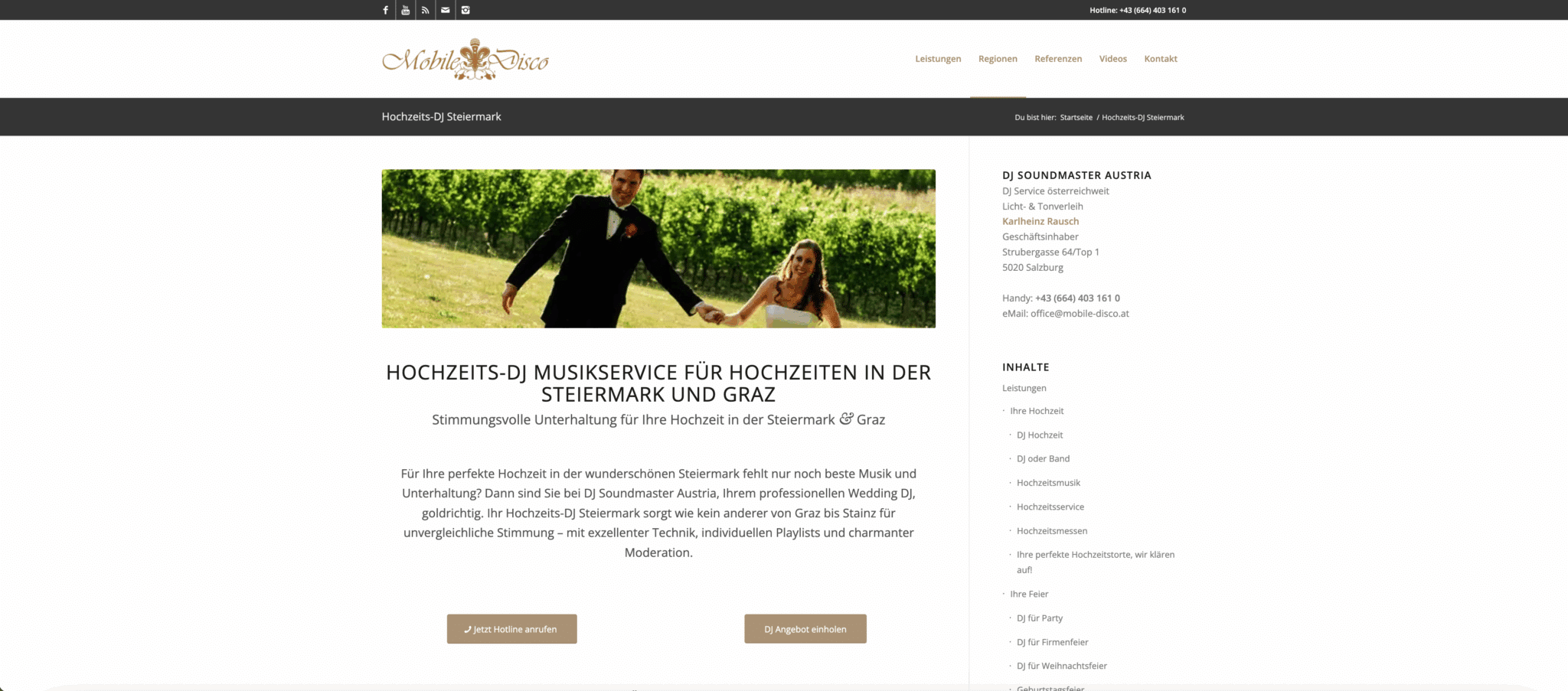 Mobile Disco Landingpage Page Design von Textprofil
